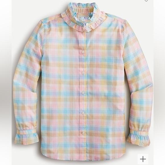 J. Crew Tops - NWT Jcrew Pastel Plaid Button Down Shirt